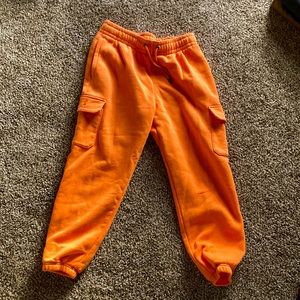Bright orange under armor loose sweat jogger - worn once
